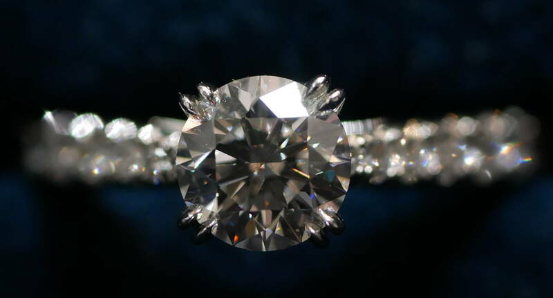 ▲(R501-A54) 極上美品 HARRY WINSTON ハリーウィンストン エンゲージメント ダイヤ リング Pt950 0.52ct VS1 3E 日本5.5号 保証書付き