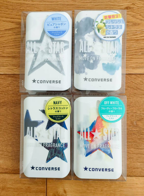 【CONVERSE】 コンバース ムーブオン　フレグランス　香水★ブルー系　4個セット★新品