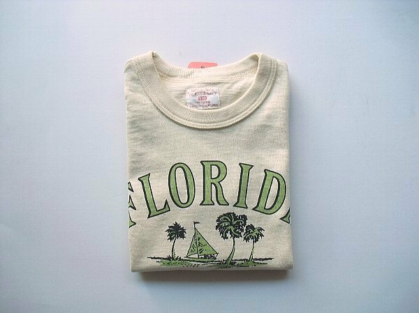 キッズ・Ｔシャツ/FLORIDA（WAREHOUSE） ウエアハウス　絶版品　ベージュ　＠在庫サイズ(120)　希少　デッドストック　子ども服　新品