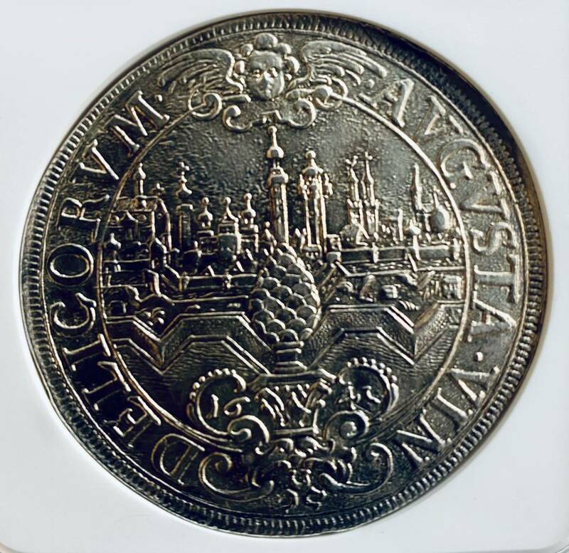 1641年 ドイツ アウグスブルク 都市景観 ターラー銀貨 フェルディナンド3世 NGC UNC DETAILS