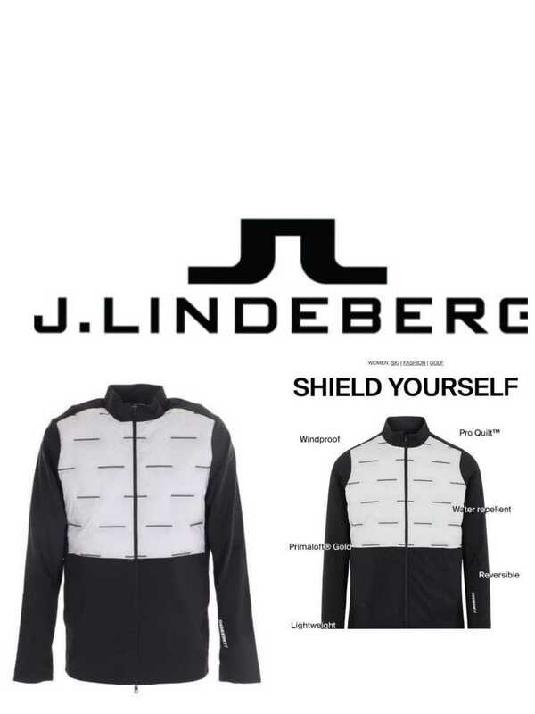 新品正規J.LINDEBERG ゴルフストレッチ 速乾撥水軽量保温 プリマロフト Shield ゴルフジャケット 
