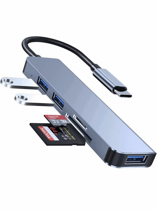 USB ハブ アダプタ 5-in-1 USB-C マルチポート ZRZK Type c ハブ USB 3.0ポート ( 5Gbps ) + USB 2.0ポート 高速データ転送