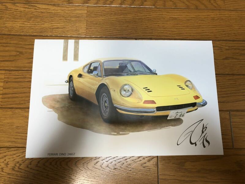 新品イラスト★フェラーリ ディーノ　246GT