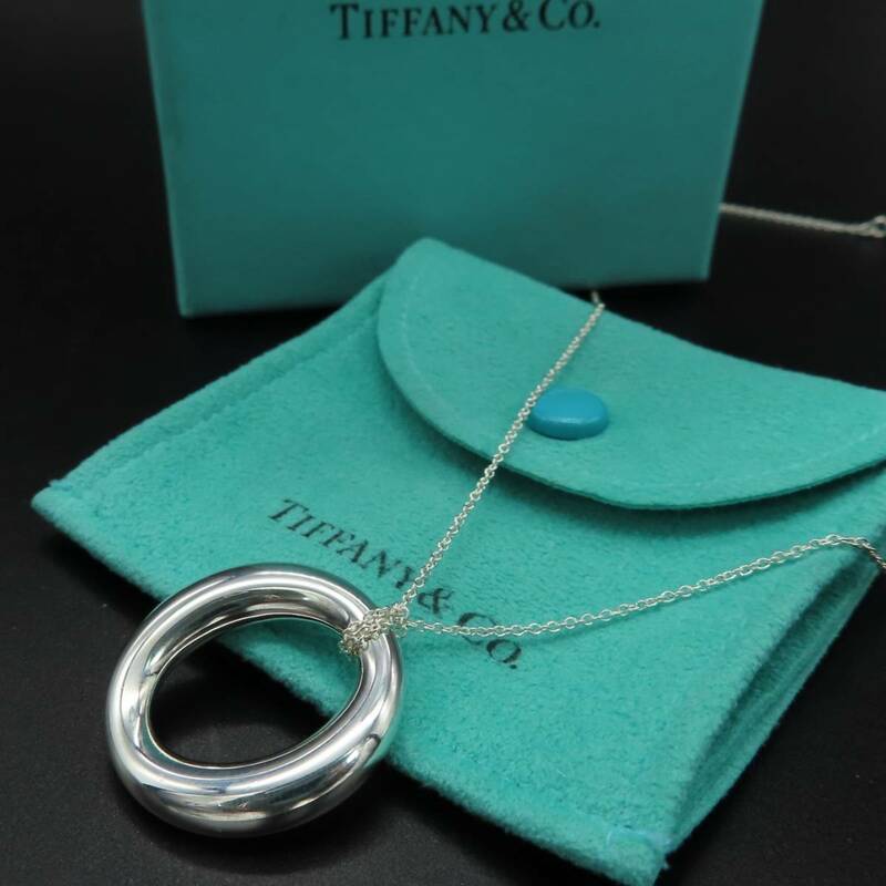 希少 美品 Tiffany&Co. ティファニー セビアナ シルバー ネックレス AG SV925 O AA166