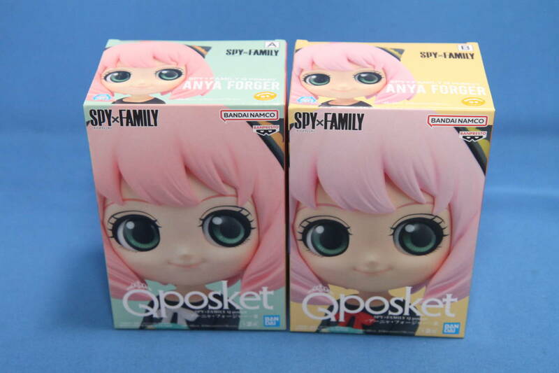 Qposket SPY×FAMILY アーニャ・フォージャー Ⅱ フィギュア A・B カラー 2種セット フィギュア２体セット★中古（未開封）