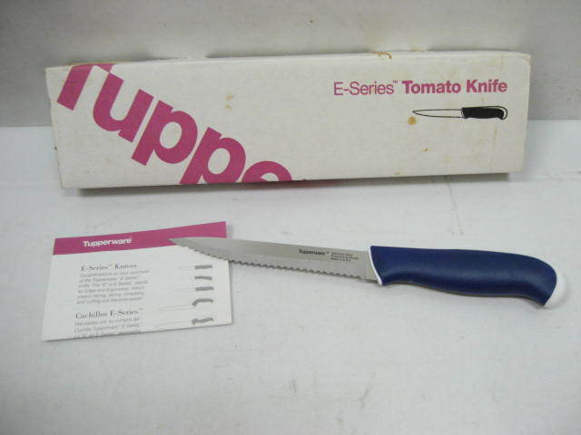 新品 Tupperware タッパーウェア TOMATO KNIFE トマトナイフ 小型 包丁 ペティナイフ 青 ブルー 刃渡り約13cm