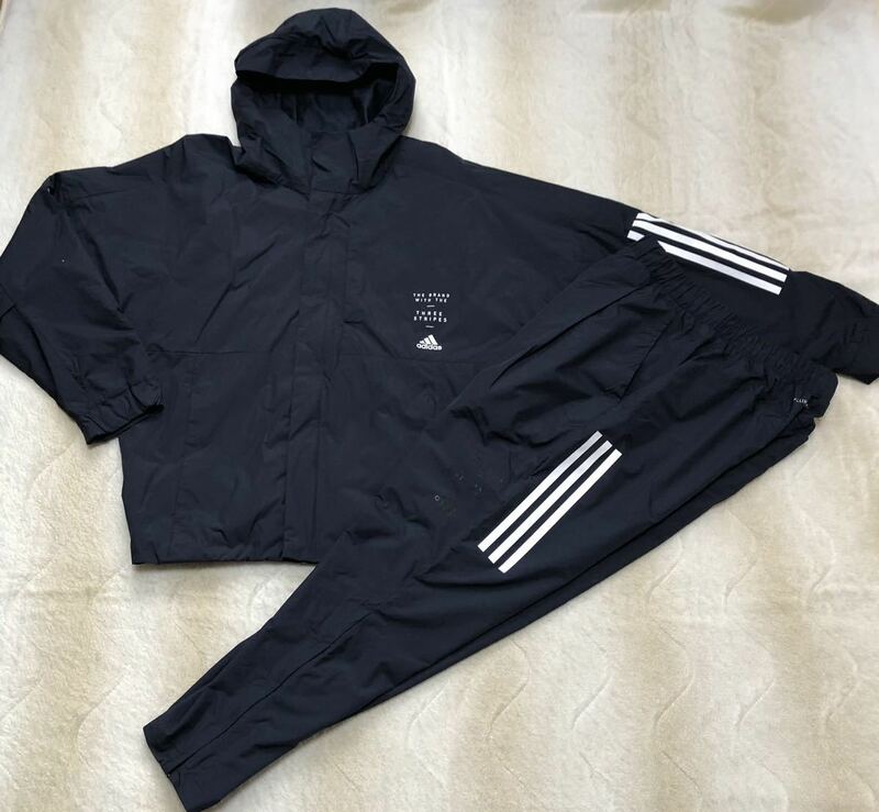 ☆adidas☆アディダス ウインド 上下 ジャケット パンツ S 紺系 ウインドブレーカー ウーブンジャケット ED1999/ED2002