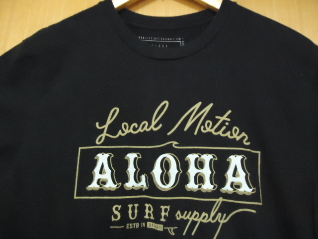 即決　ハワイ　Local Motion　ローカルモーション　Ｔシャツ　黒色　Ｓ　サーフィン　ALOHA