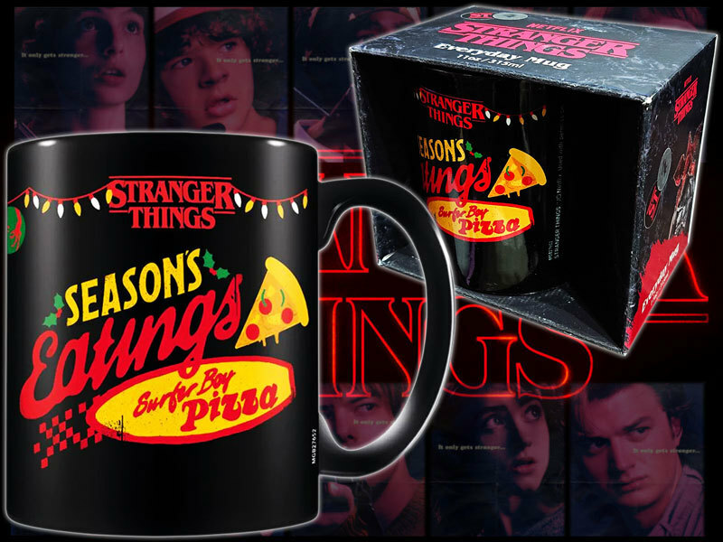 ストレンジャー・シングス 未知の世界/セラミックマグカップ Season's Eatingsサーファーボーイピザ/Stranger Things/ネトフリNETFLIX