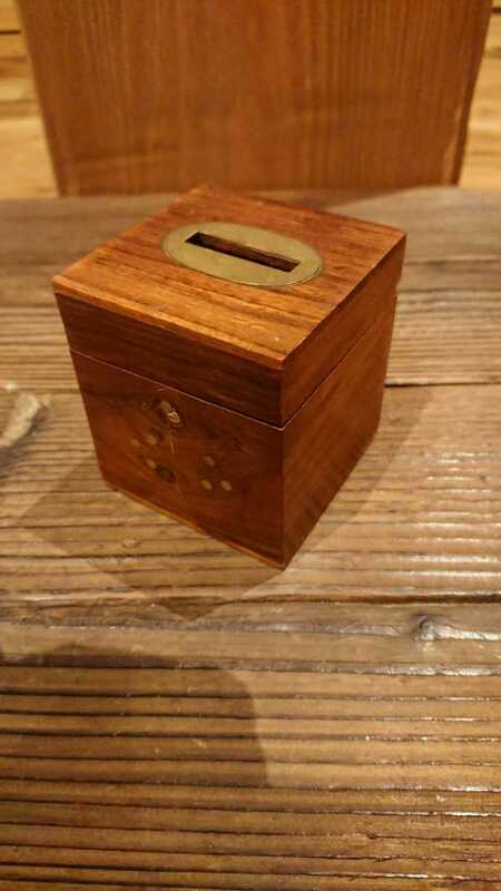 木製 手作り 天然木製 貯金箱