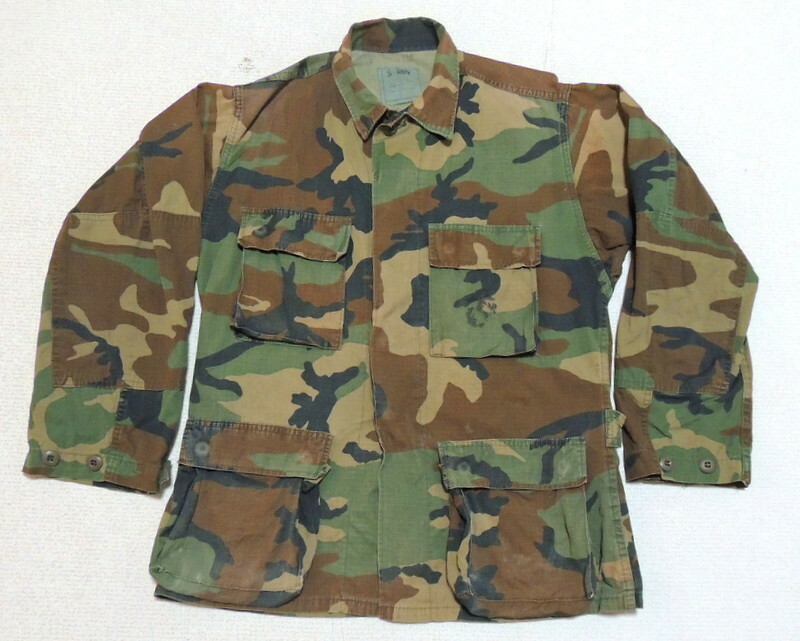 米軍 海兵隊 実物 ウットランド迷彩 BDUジャケット S-Rサイズ