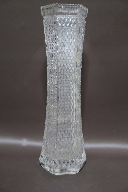 昭和レトロ ガラス花瓶◆