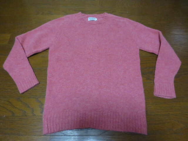 ＩＮＶＥＲＡＬＬＡＮ　インバーアラン　長袖　ウールニットセーター　英国製　４０　ピンク系