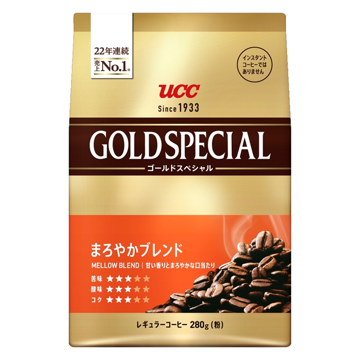 UCC レギュラーコーヒー ゴールドスペシャル 中細挽 まろやかブレンド 280ｇｘ１２袋セット/卸 代金引換便不可品