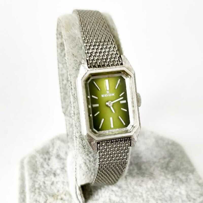 動作品 EDOX エドックス SWISS MADE スイス時計 アンティーク レディース腕時計 機械式 手巻き式 稼働品 h006