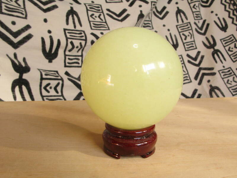 ガラス丸玉　スフィア　ガラス球　直径約75mm（比重約２．３２）　神奈川より６０サイズ　　(s266)