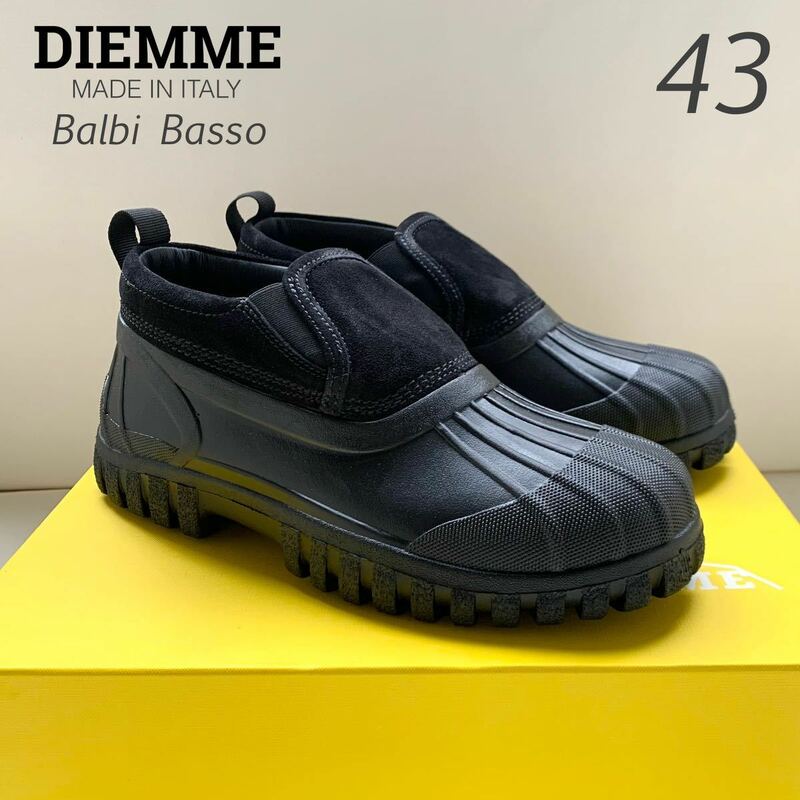 新品 イタリア製 DIEMME ディエッメ BALBI BASSO SUEDE スエード スリッポン シューズ 43 定3.74万 黒 メンズ ブーツ 雨雪 27.5㎝ 送料無料