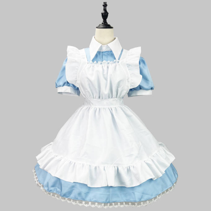 【L-3】ワンピース メイド 服 ロリータ 学園祭 ハロウィン お祭り イベント コスプレ衣装 2色可選