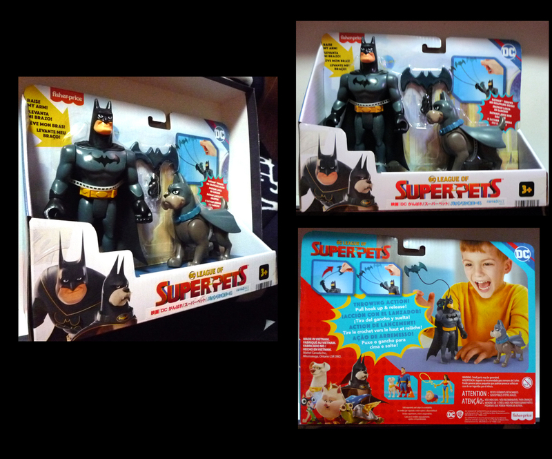 ●がんばれ！スーパーペット！　バットマン＆エース 未開封　箱縦約20cm　DC