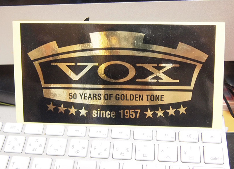 ●ギター（アンプ）メーカー：VOXのステッカー。50th記念 未使用　004