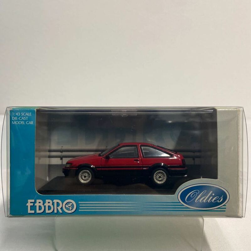 EBBRO 1/43 TOYOTA COROLLA LEVIN AE86 1983年 Red エブロ トヨタ カローラレビン ツートン 旧車 ミニカー モデルカー 国産名車