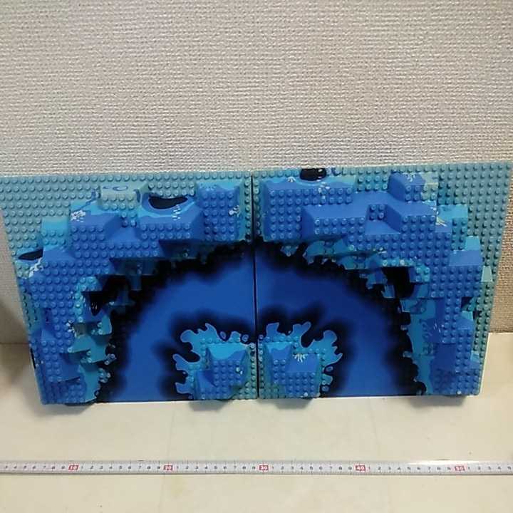 LEGO 6195 アクアノーツ海底基地 レゴブロック 立体基礎板 ベースプレート パーツ 海底 2点 未チェック 詳細不明 ジャンク扱い 6024 1-01