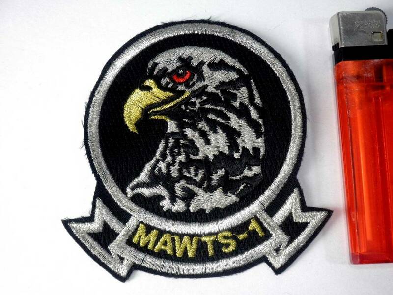 アメリカ海兵隊【MAWTS-1 スコードロンパッチ】公式？/USMC/航空兵器/戦術飛行隊/刺繍/ワッペン/部隊章/未使用・美品