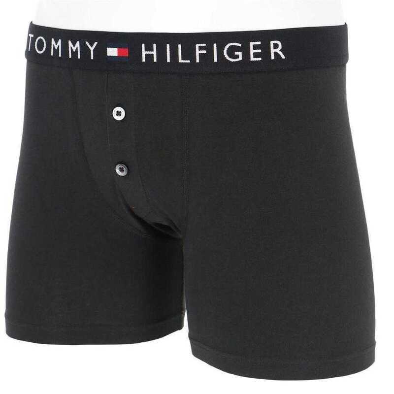 TOMMY HILFIGER トミーヒルフィガー BUTTON FLY BOXER BRIEF 前開き ボクサーパンツ メンズ 53391647 ブラック M