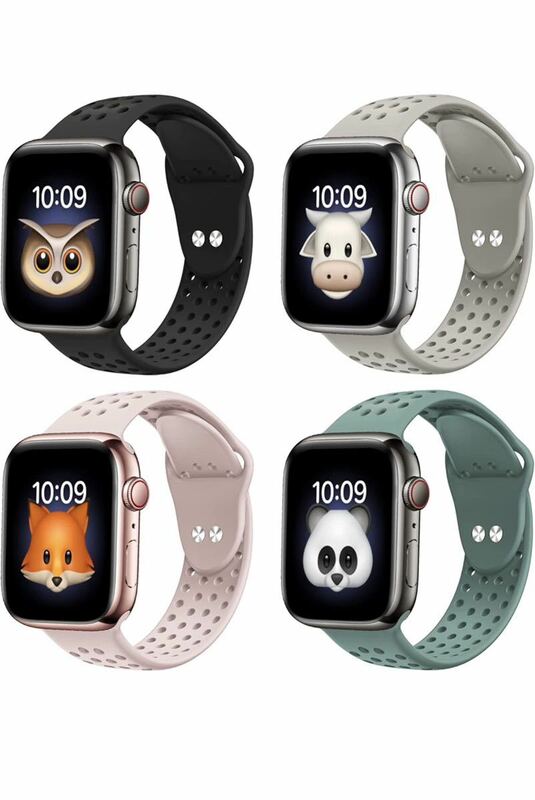 Apple Watch バンド アップルウォッチ バンド 42mm 44mm 45mm 49mm for iWatchUltra SE Series 8/7/6/5/4/3/2/1 に対応 4本