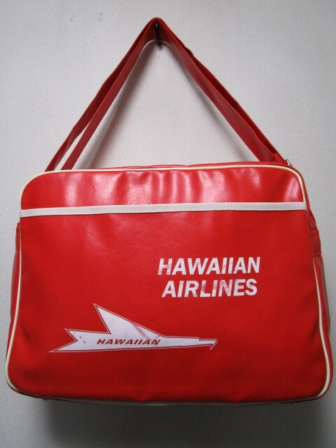 レア！？HAWAIIAN AIRLINES ショルダーバッグ（ハワイアン航空カバン鞄1960s６０年代マークノベルティグッズ航空会社グッズ）