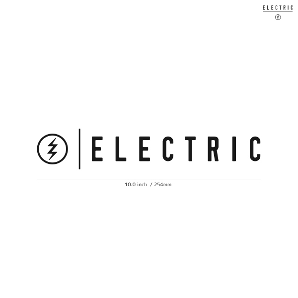 【ELECTRIC】エレクトリック★01★ダイカットステッカー★切抜きステッカー★10.0インチ★25.4cm