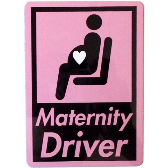 カーマグネット Maternity Driver 角丸長方形　(マタニティ 妊婦 ベビーインカー)