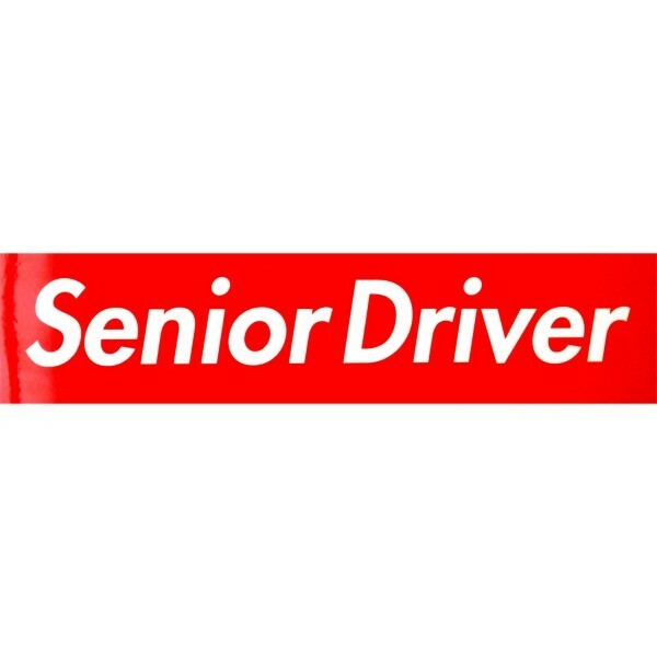 カーマグネット Senior Driver 箱枠　(シルバーマーク 高齢者マーク シニア)