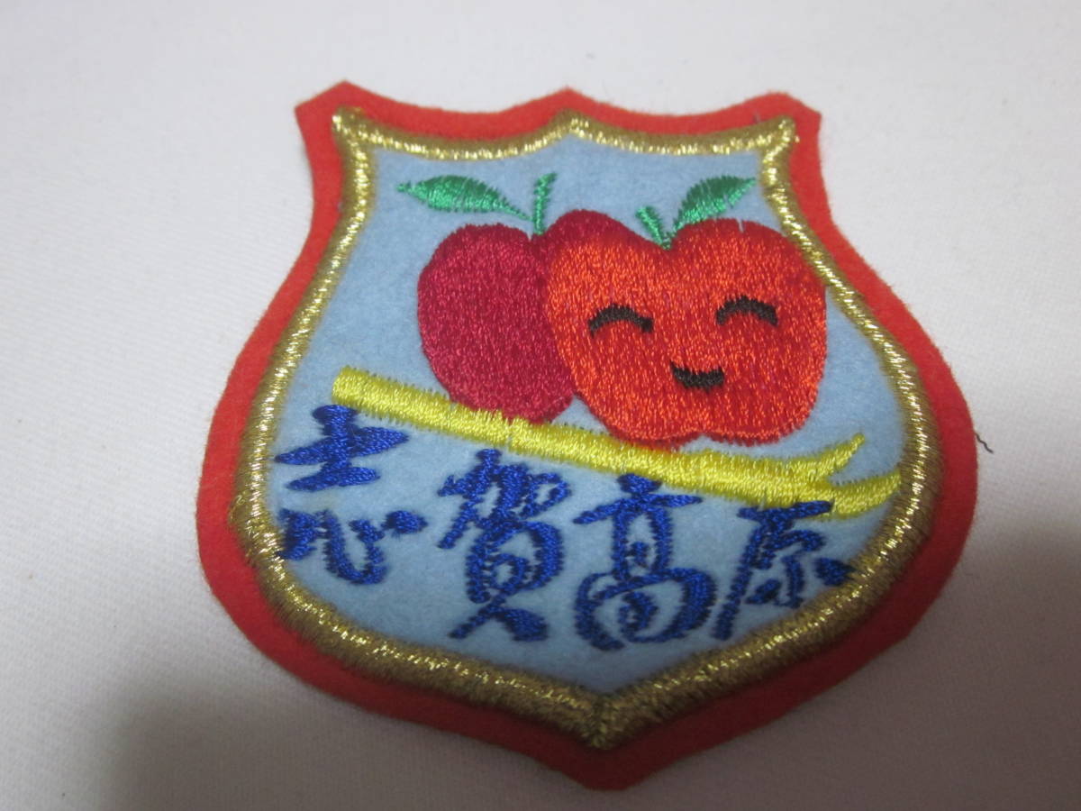 ■【レトロ】■【志賀高原】■【刺繍　ワッペン】■【リンゴ】■【未使用】■【送料110円】■【アップリケ　キャラクター】■