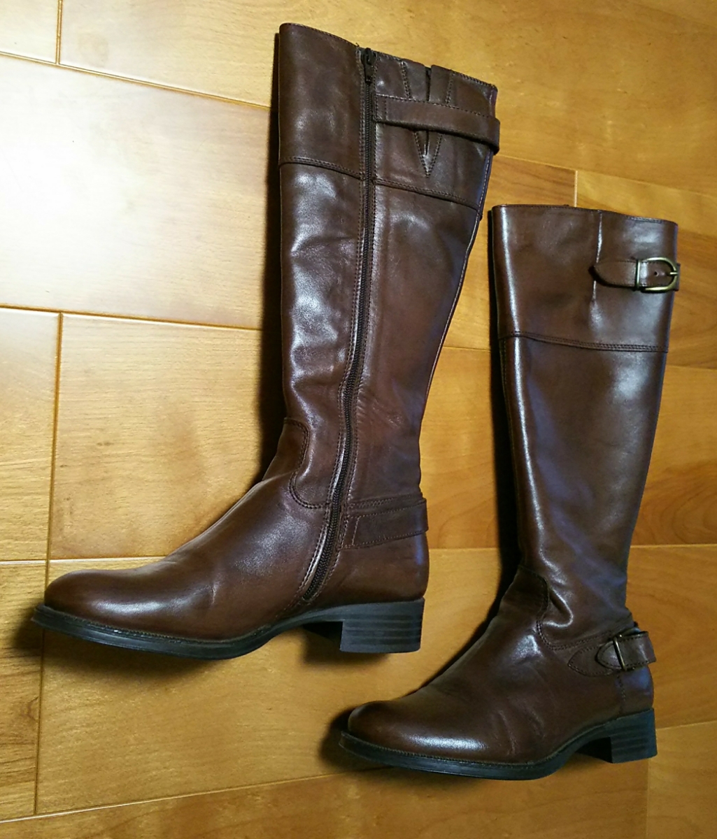 美品！ ALDO アルド 乗馬タイプ ロングレザーブーツ 37号 ブラウン
