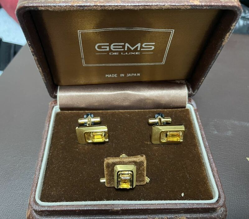 GEMS ジェム 石付きタイピン セット メンズ アクセサリー 未使用長期保管品