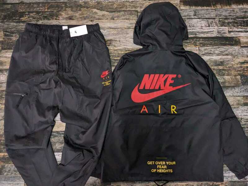 残少 XL NIKE AIR LND 上下セット 定価28600円 検 フーディ パーカー ウーブン ジャケット ジョガーパンツ エア ビッグスウッシュ 黒 2L LL