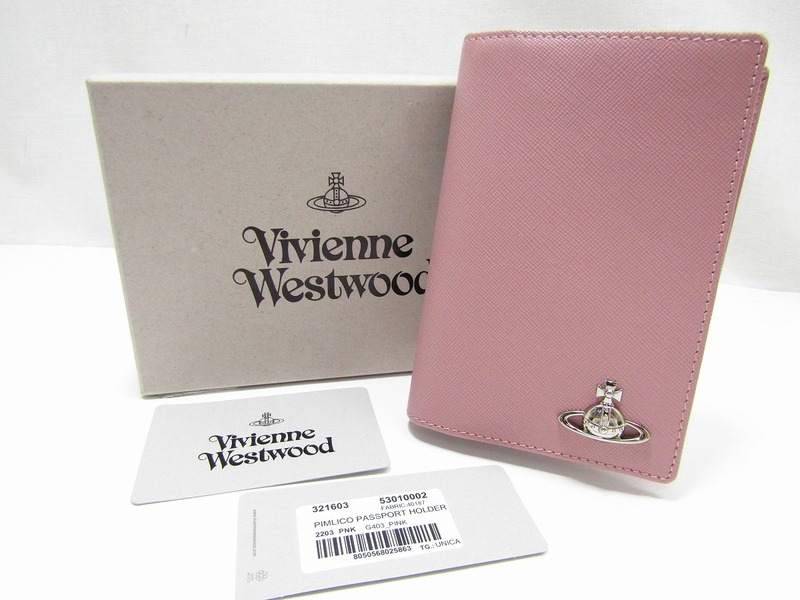 ♪売り切り 大特価 未使用品 Vivienne Westwood ヴィヴィアンウエストウッド パスケース レザー ピンク♪