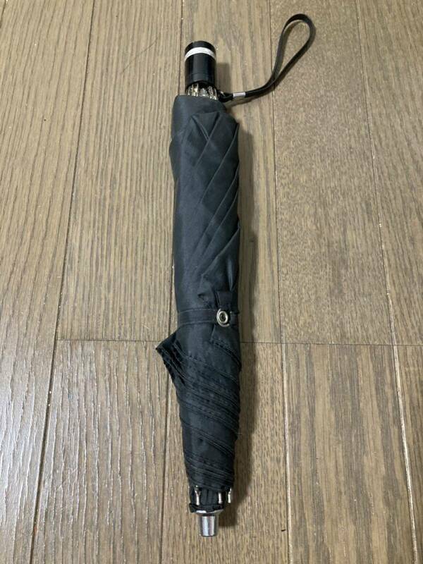 【中古】折りたたみ傘 折り畳み傘 ナイロン製 黒