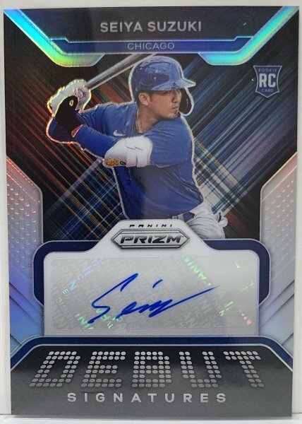 MLB☆鈴木誠也 22 Panini Silver Prizm 直筆サインルーキーカード