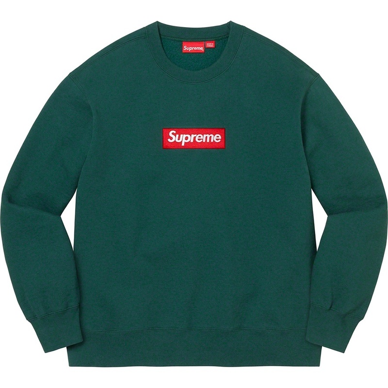 国内正規 新品 22FW 22AW Supreme シュプリーム Box Logo Crewneck スウェット Dark Pine XXL