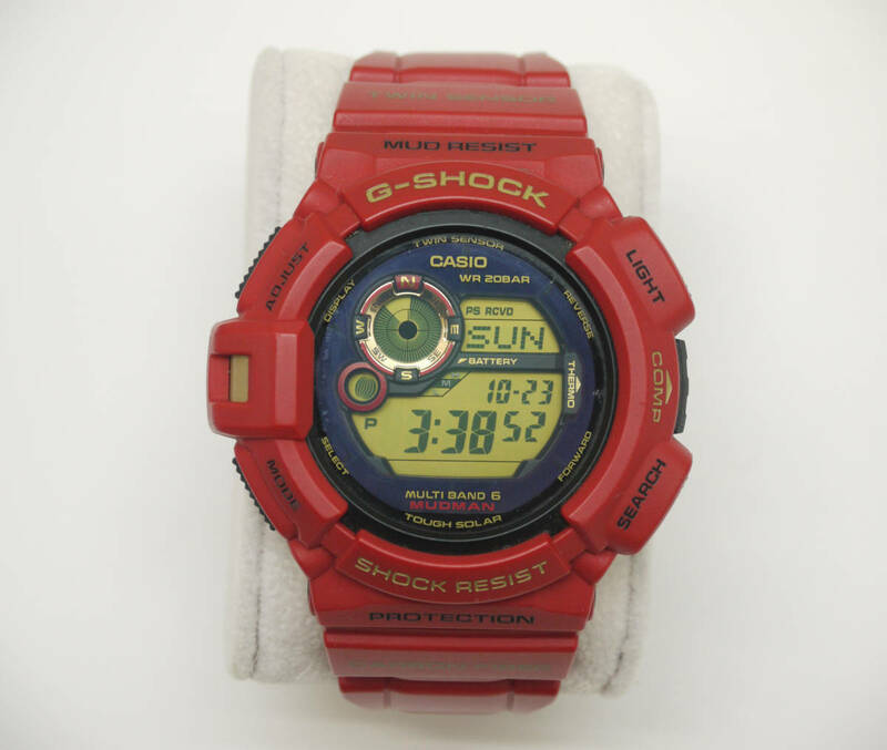 CASIO G-SHOCK MUDMAN GW-9330A 電波ソーラー 腕時計 動作品/30周年記念モデル マッドマン ライジングレッド
