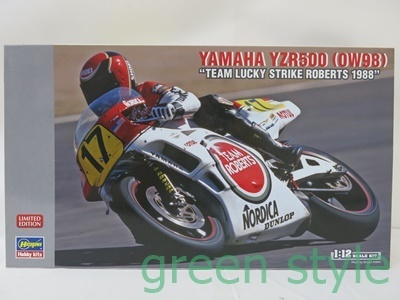 ハセガワ　ヤマハ　YZR500　OW98　チーム　ラッキーストライク　ロバーツ　1988　プラモデル　未組立　Hasegawa