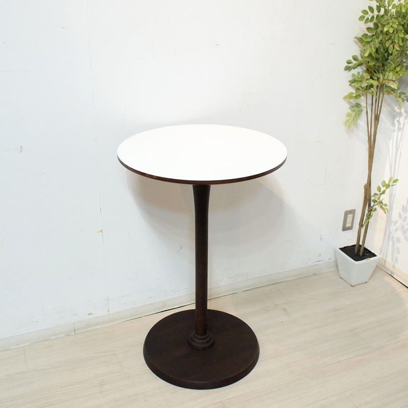 karimoku カリモク ラウンドテーブル カウンター サイドテーブル 丸 高さ90cm 直径60cm