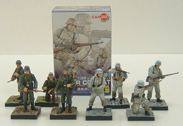 童友社 1/35 コンバットフィギュア Vol.1 野戦服兵士4種/冬季装備兵士4種 15個入りBOXセット 塗装済み完成品　送料無料