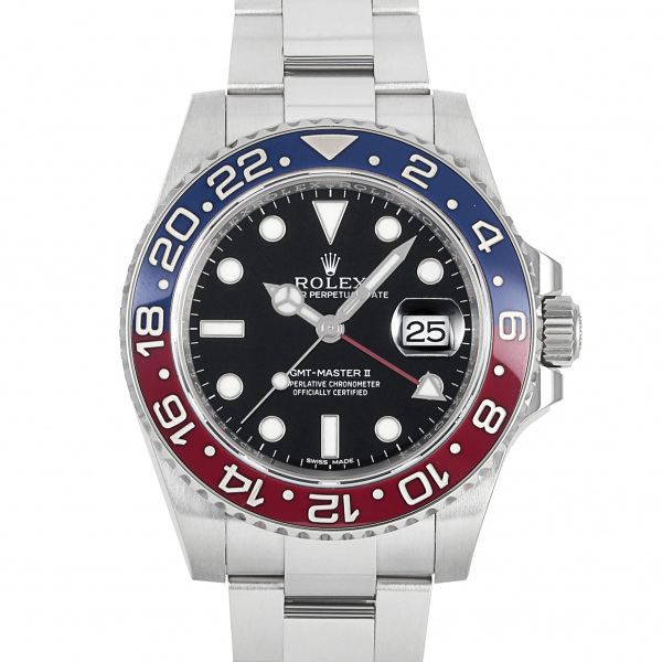 ロレックス ROLEX GMTマスター II ペプシ 116719BLRO ブラック文字盤 中古 腕時計 メンズ