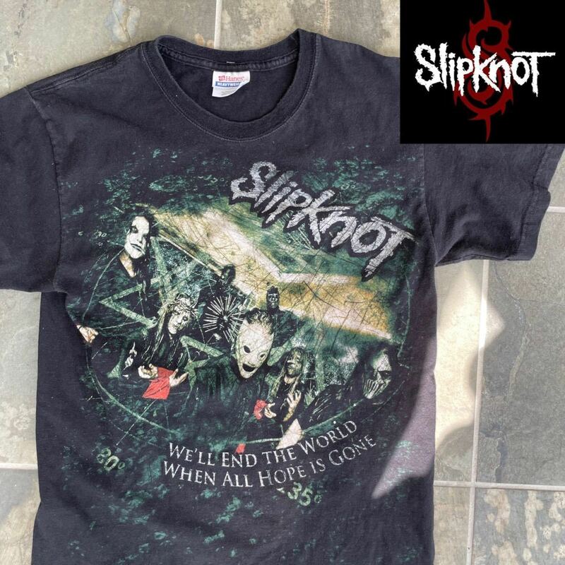 slipknot オフィシャル tシャツ 両面プリント 2008 スリップノット ビンテージ ノットフェス グッズ 古着 メタリカ Tee チケット knotfes