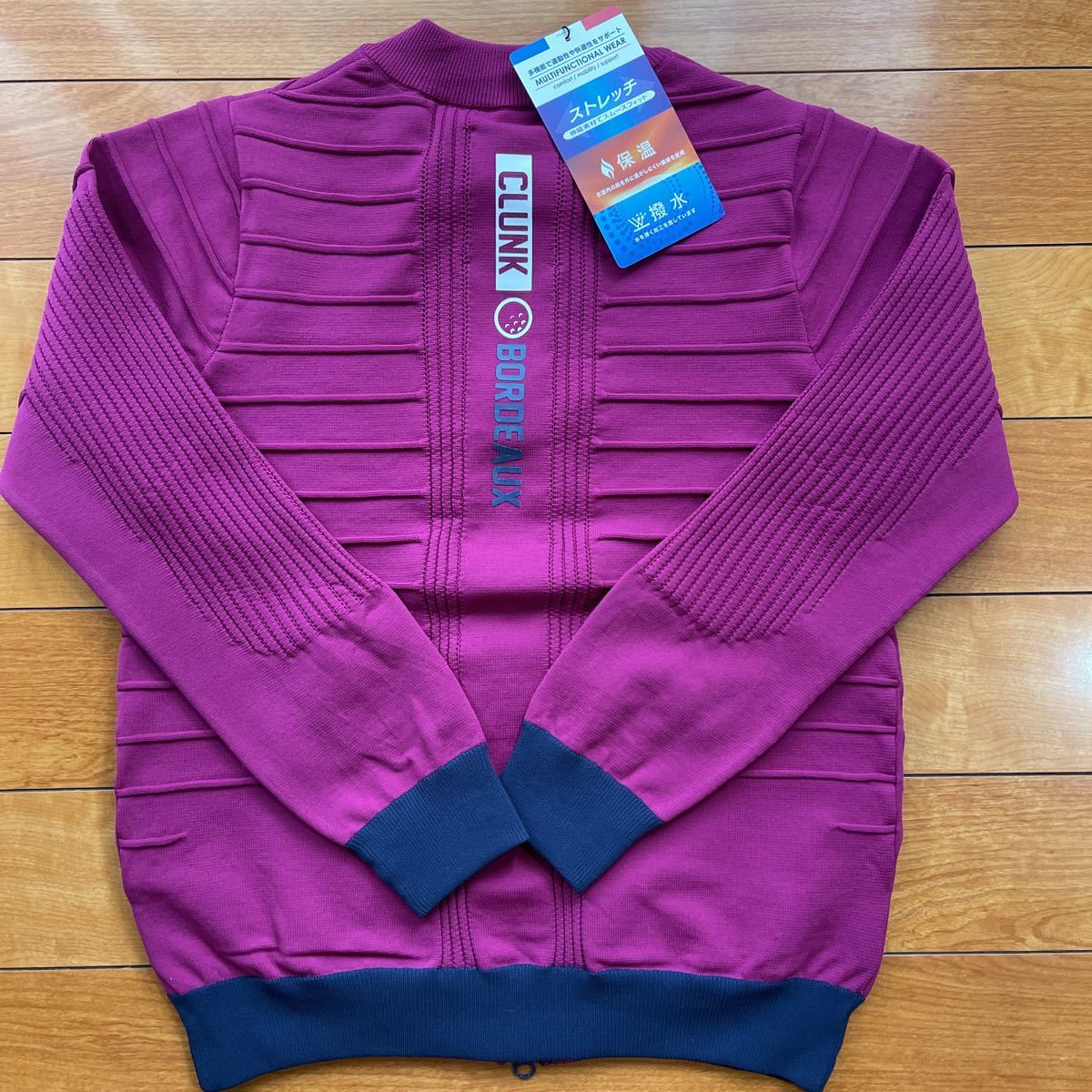 送料無料CLUNK GOLFクランクゴルフWOMENS秋冬HYBRIDニットジャケット水を弾く撥水性防風保温性軽量伸縮STRETCHラズベリー(大特価S)新品