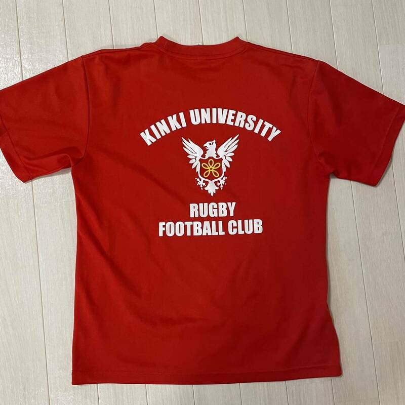 大学ラグビー　近畿大学　ラグビー部　tシャツ トレーニングウェア　Lサイズ　赤　