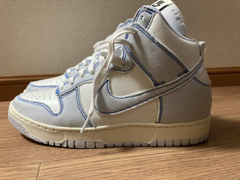 デニム生地で入手困難品　高騰品　NIKE DUNK HI 1985 26cm Denim Summit White NIKEショップで購入